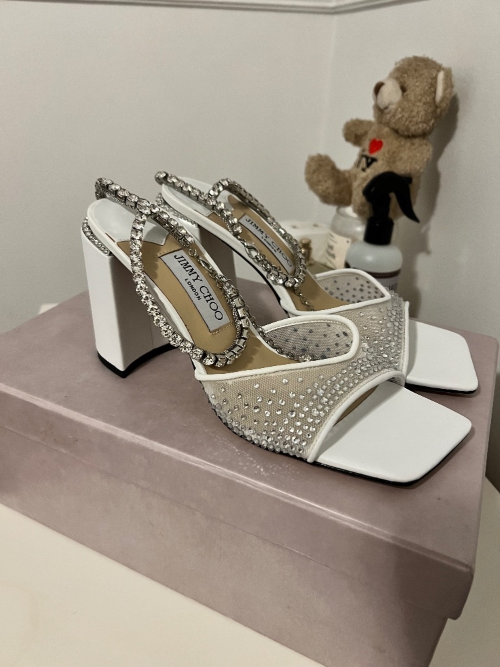 Jimmy Choo Saeda Sandal Block Heel 85